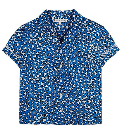 Tommy Hilfiger Bluse - Blauer Leopard