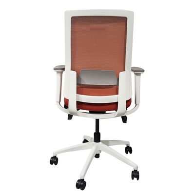 Fauteuil de bureau BRIAN - accoudoirs réglables - appui-tête en option - dossier en résille -Rouge