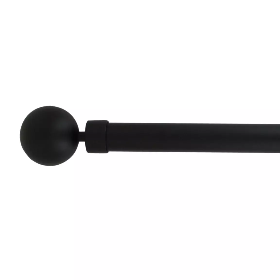 Kit de tringle extensible (L120 - L210 cm / D28 mm) Gaïa Noir