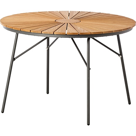 Kerteminde teak - nonwood havebord Ø110 cm, antracit stel