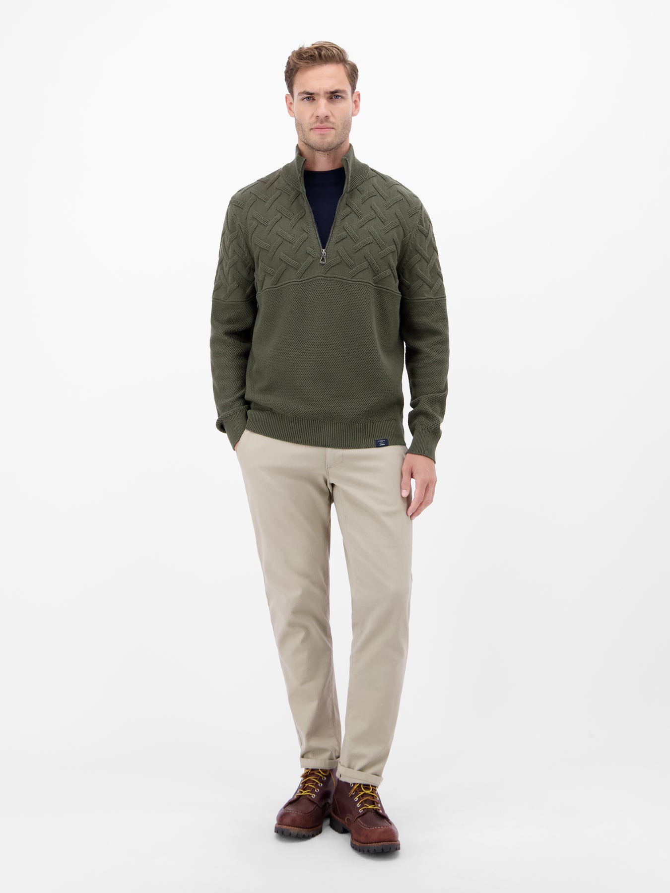 Herren-Troyer mit Jacquardmuster