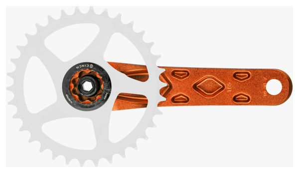 Manivelles Race Face Atlas Cinch Direct-Mount Axe 83mm Orange (Sans Boitier)