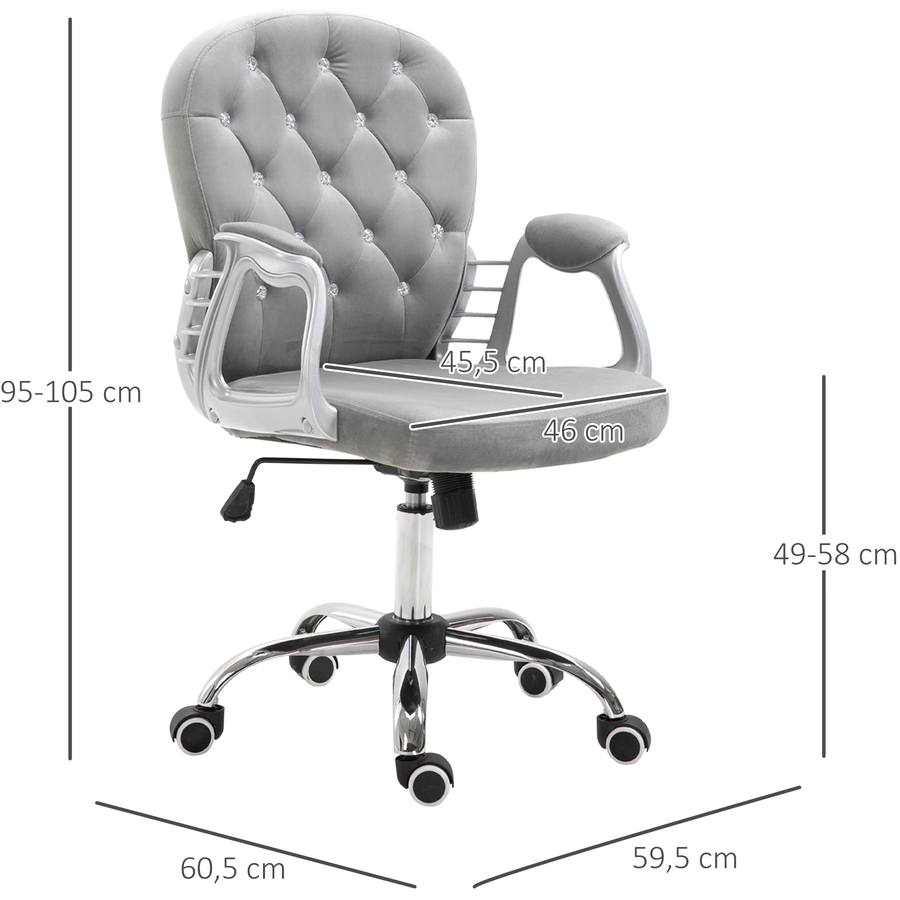 HOMCOM Drehstuhl im eleganten Design grau