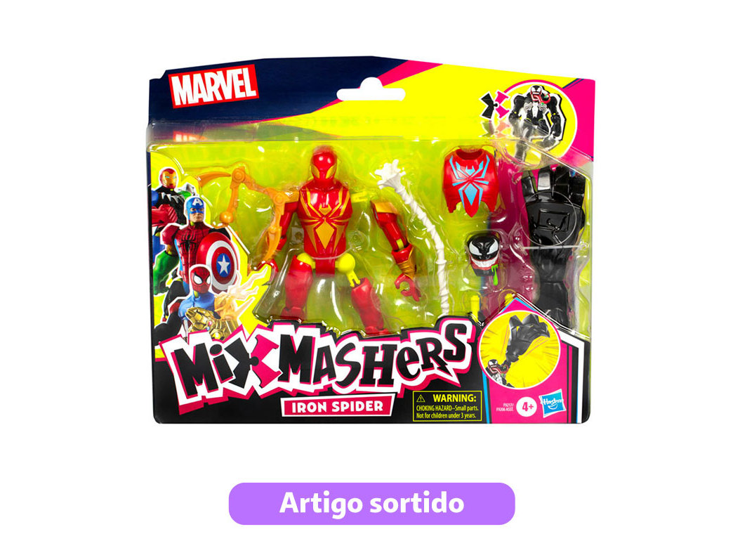 FIGURA HOMEM-ARANHA MIXMASHERS 12CM MODELOS SORTIDOS