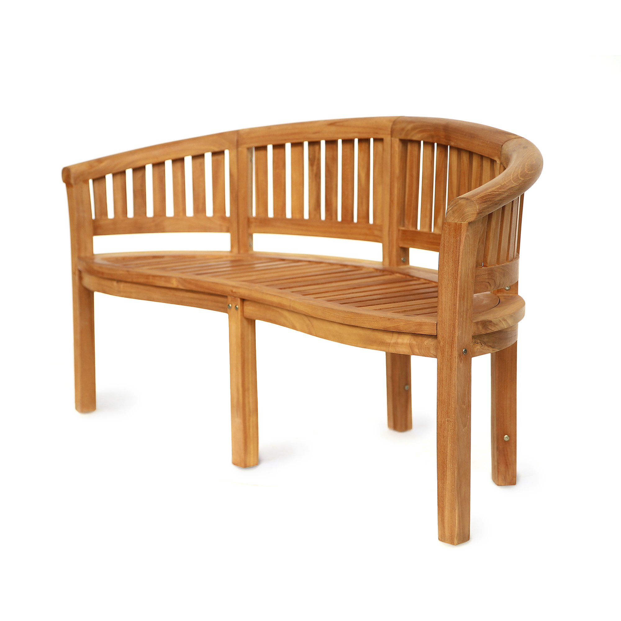 Teak-Rundbank 'Stralsund', natur, B 160 cm, T 54 cm , H 85 cm günstig bestellen