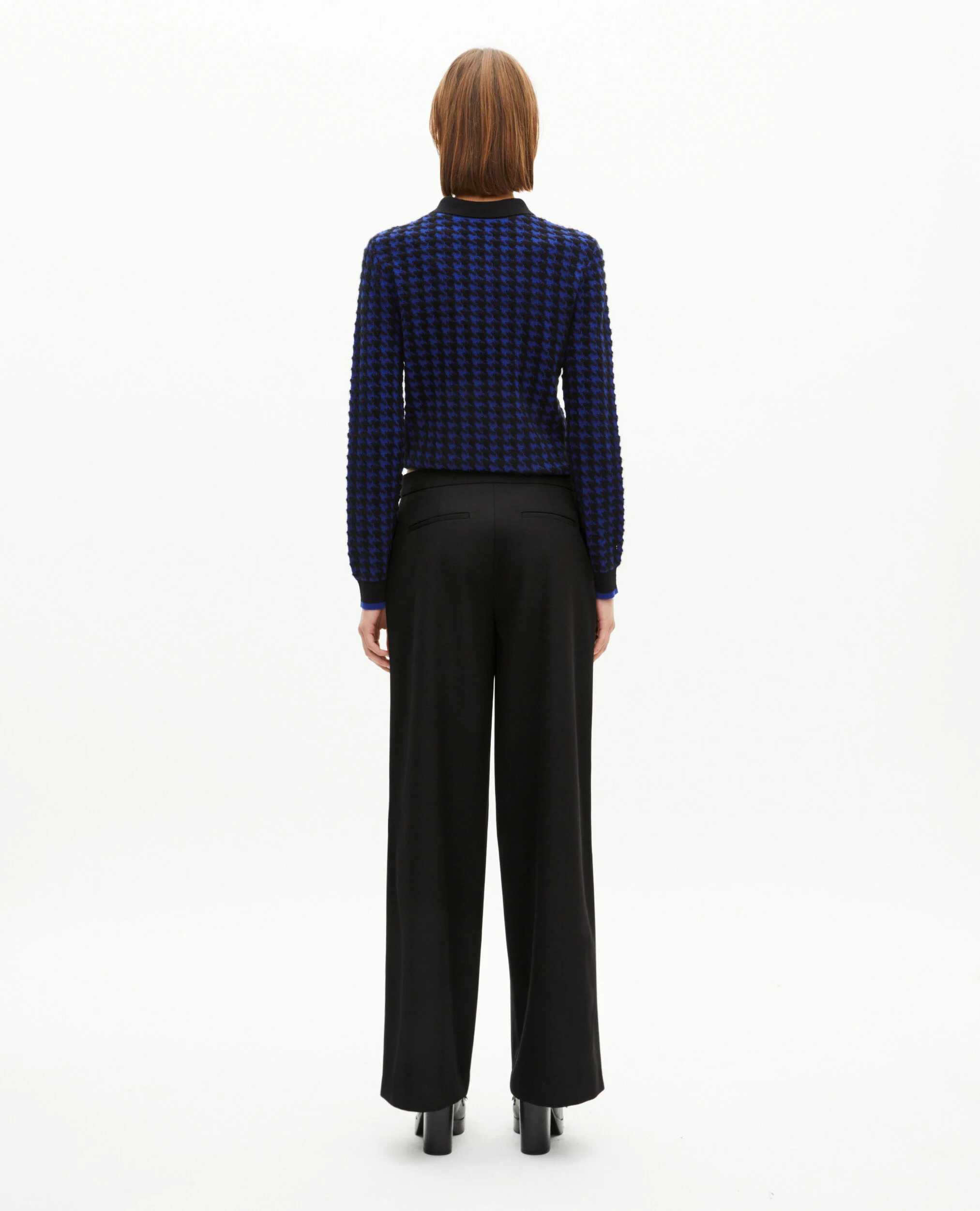 Pantalon droit à pont noir