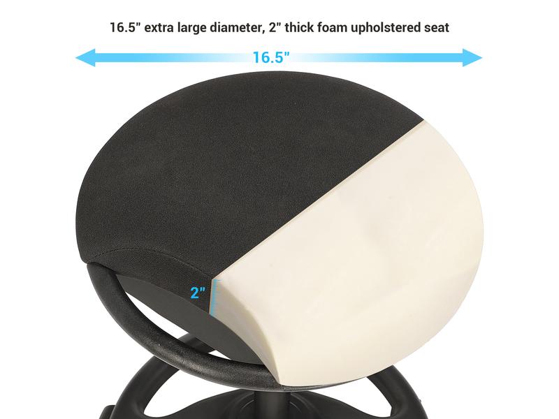 Songmics Steh- & Sitz Hocker höhenverstellbar, mit Fusskreu Stylisher Arbeitshocker