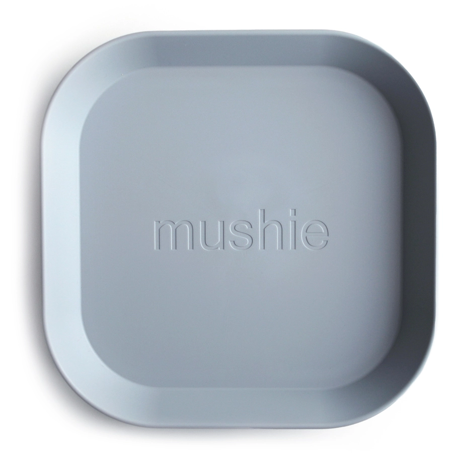 mushie Teller eckig 2 Stück, Cloud