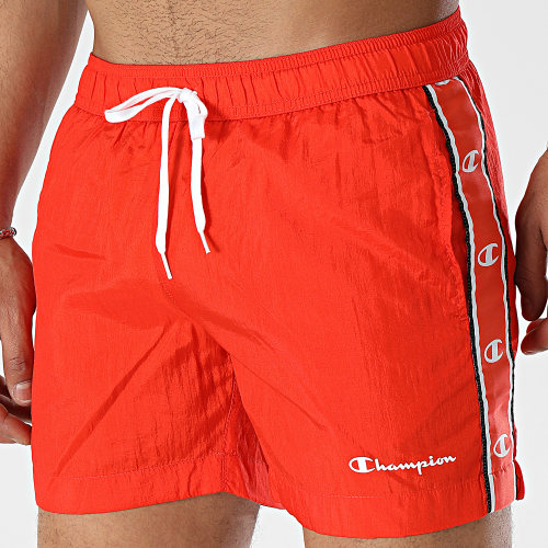 Short De Bain A Bandes 218725 Orange