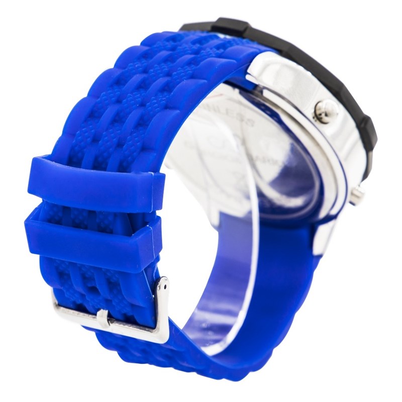 Coffret montre Homme GIORGIO bracelet Silicone Bleu
