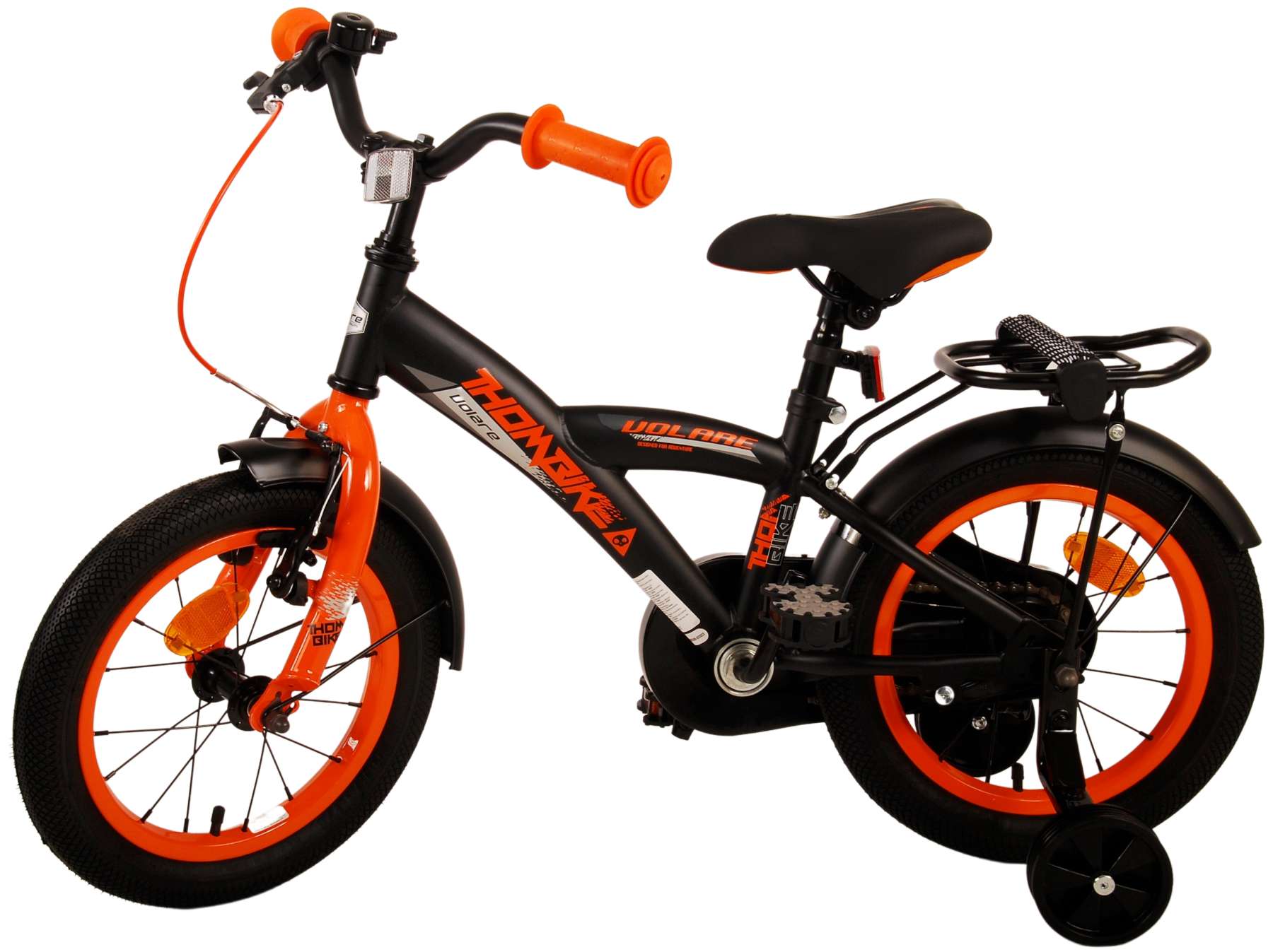TPFSports Thombike Kinderfahrrad - Jungen - 14 Zoll - Rücktritt + Handbremse - Schwarz/Blau