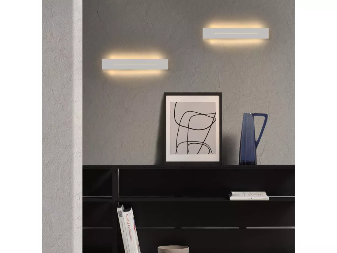 NETTLIFE applique murale LED intérieur 30CM applique moderne blanc chaud 8W éclairage mural