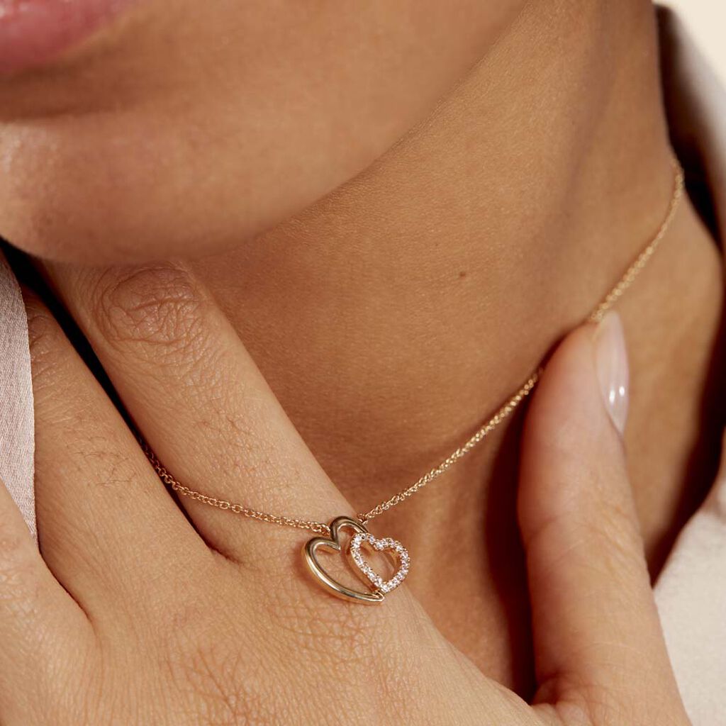 Collier Alexandra Plaqué Or Jaune Oxyde De Zirconium