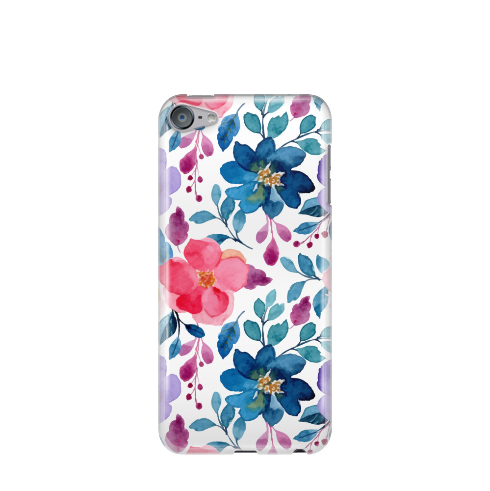 iPod Touch 7G Gummi Hülle Aquarellblüte - Versch. Farben