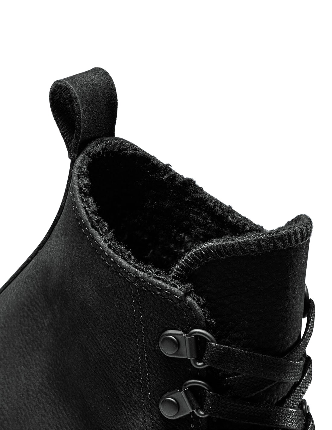 converse Sneakers compensées montantes femme run star hike hi cuir noir