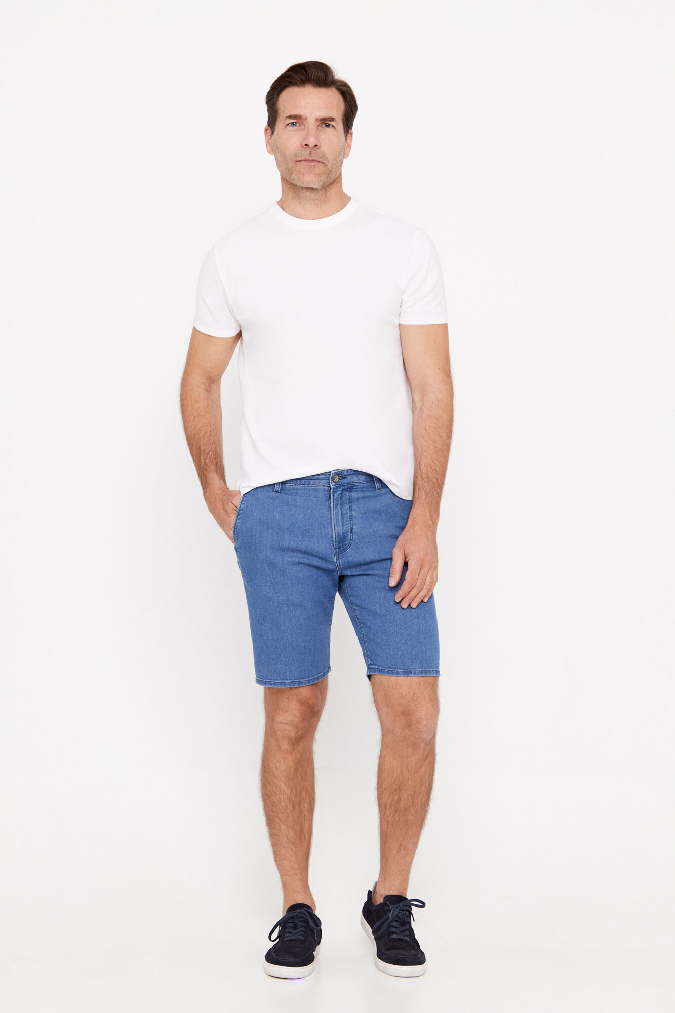 Bermuda jeans azul