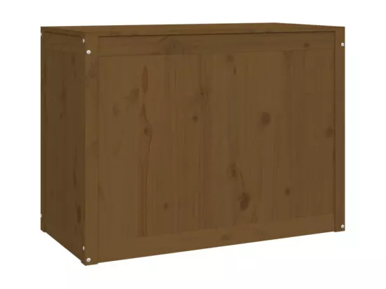 Boîte à linge Marron miel 88,5x44x66 cm Bois massif de pin