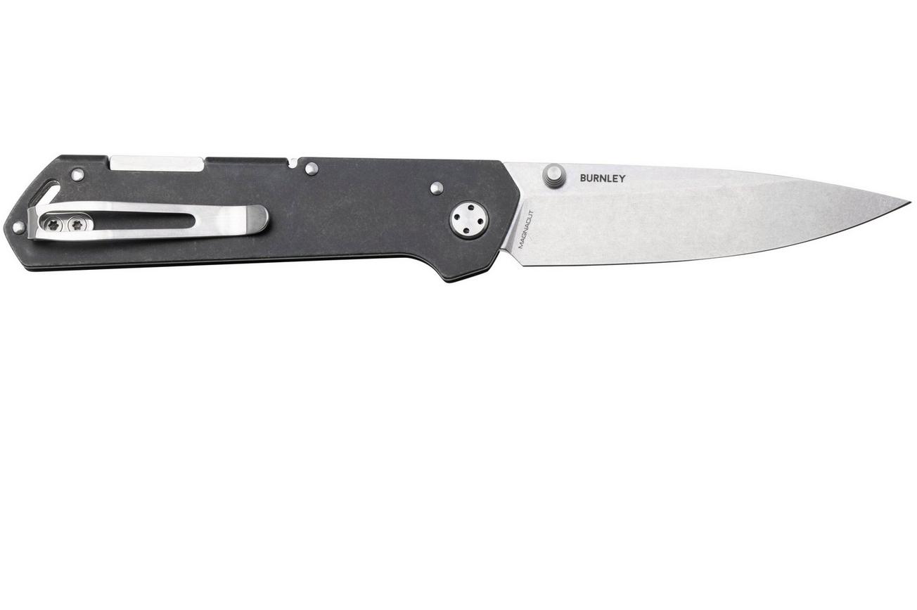 Böker Kihon Bifold 110314, Stonewashed CPM MagnaCut, Black Stainless Steel zakmes, Lucas Burnley design