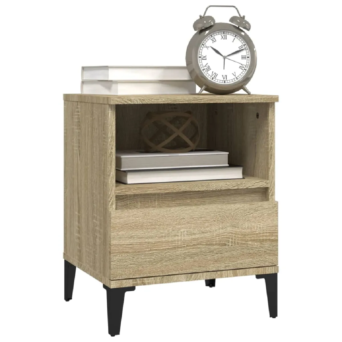 VidaXL Table de chevet - Chêne sonoma