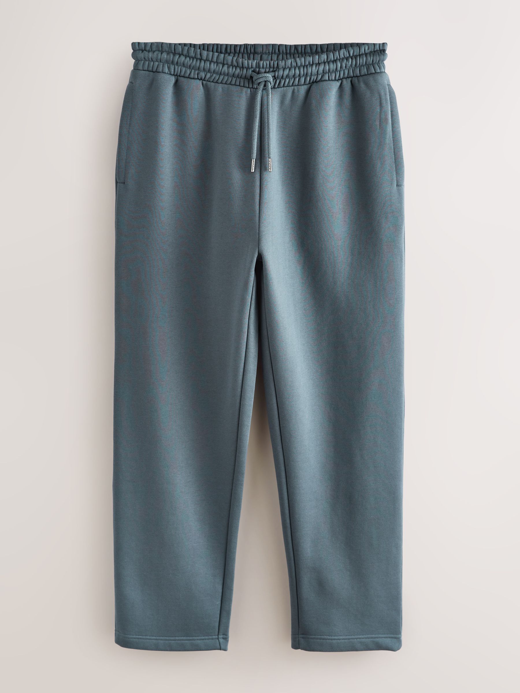 Staalblauw - Straight fit - Katoenrijke Jersey Joggingbroeken
