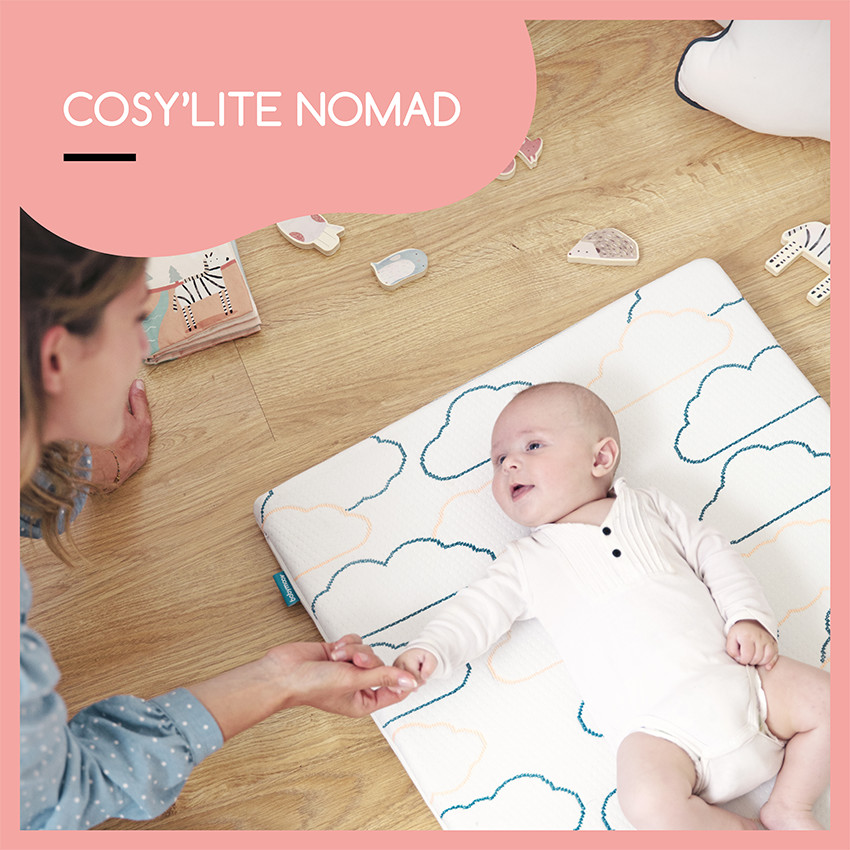 Matelas de voyage Cosy'Lite Nomad 60x120 cm imprimé nuages