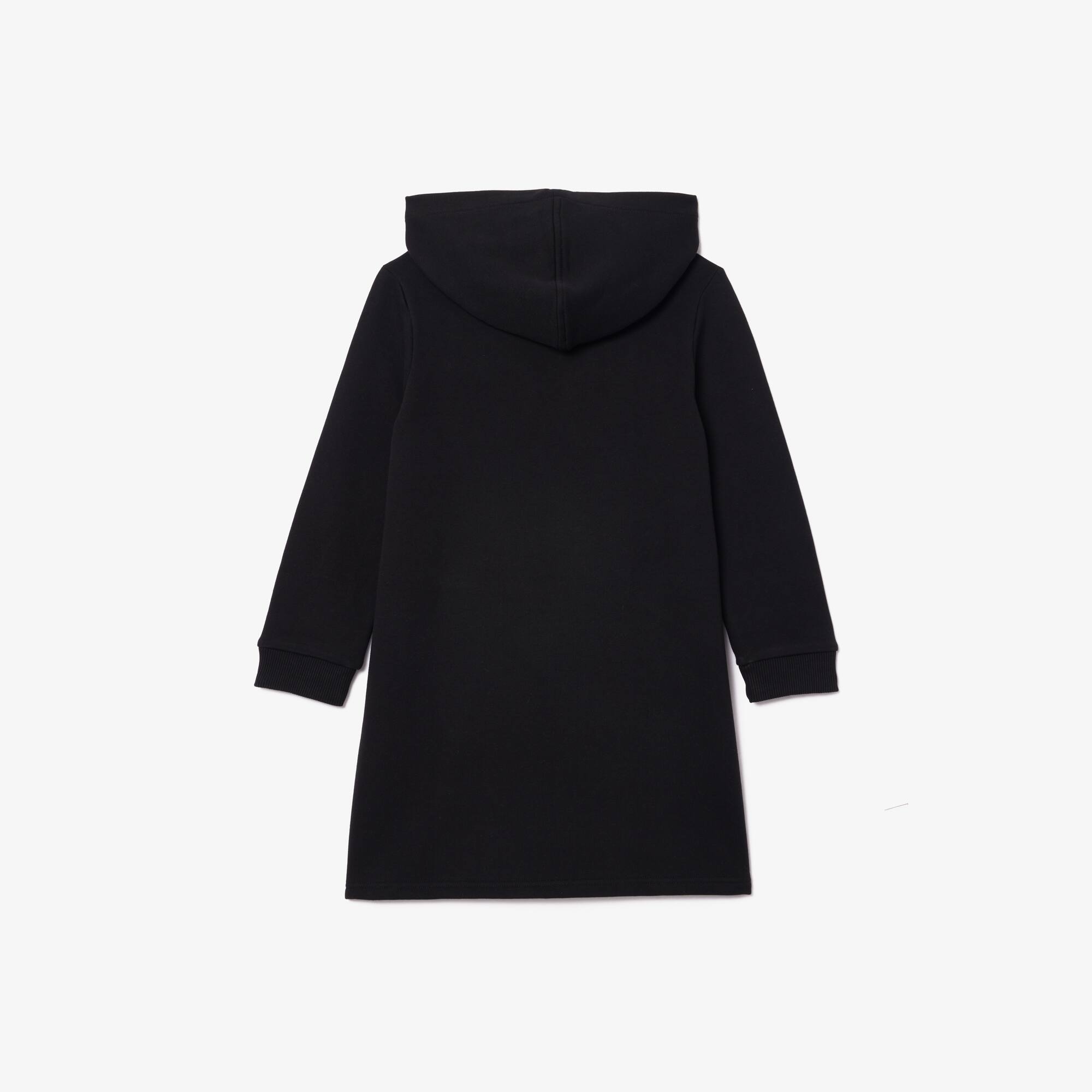 Robe sweatshirt à capuche en molleton de coton Pantalons & Robes - Noir - Lacoste - Fille