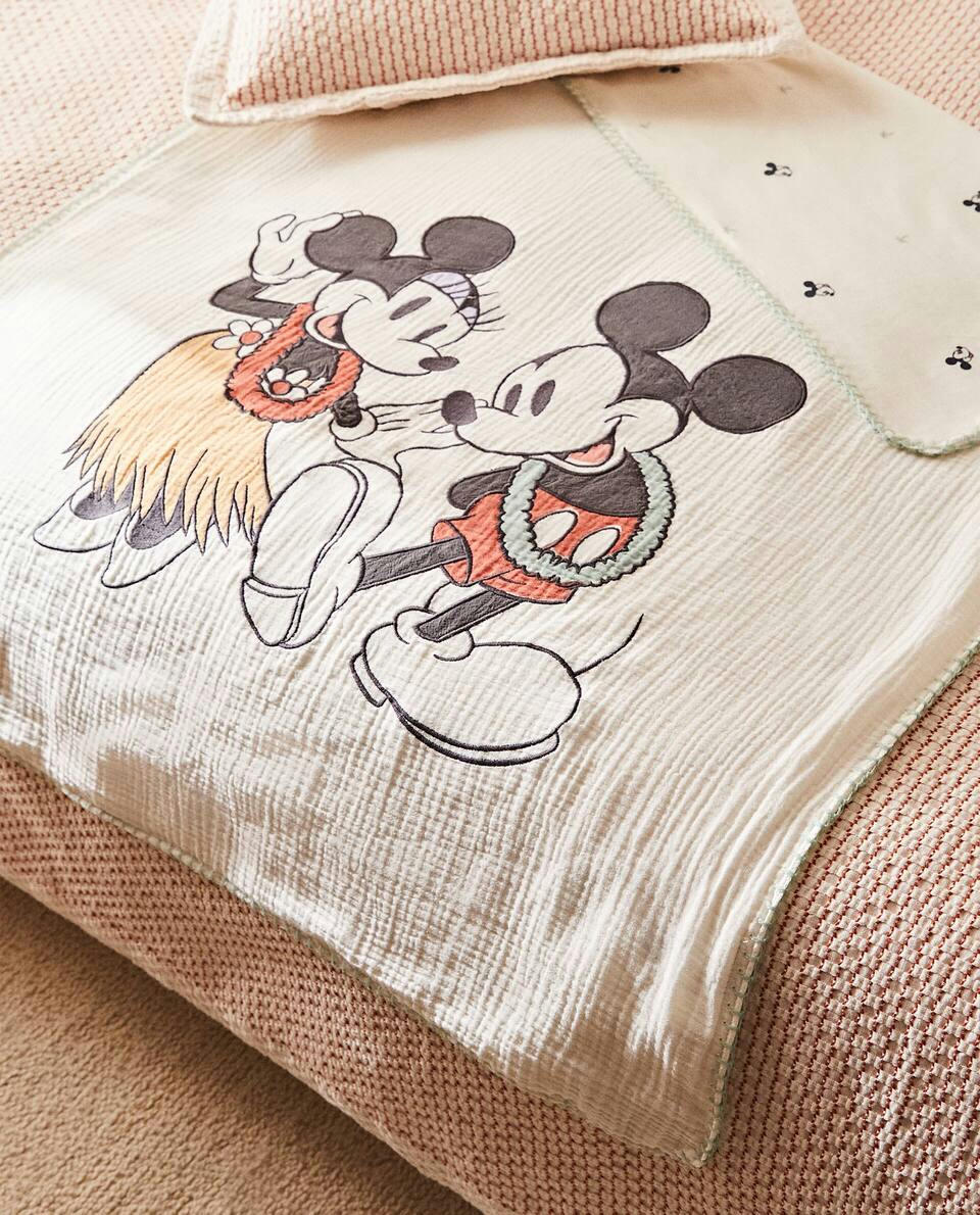 Manta bordada do Mickey Mouse da Disney