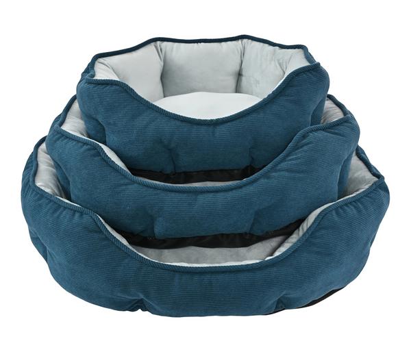 Dehner Lieblinge Kuschelbett Pitch, oval, blau