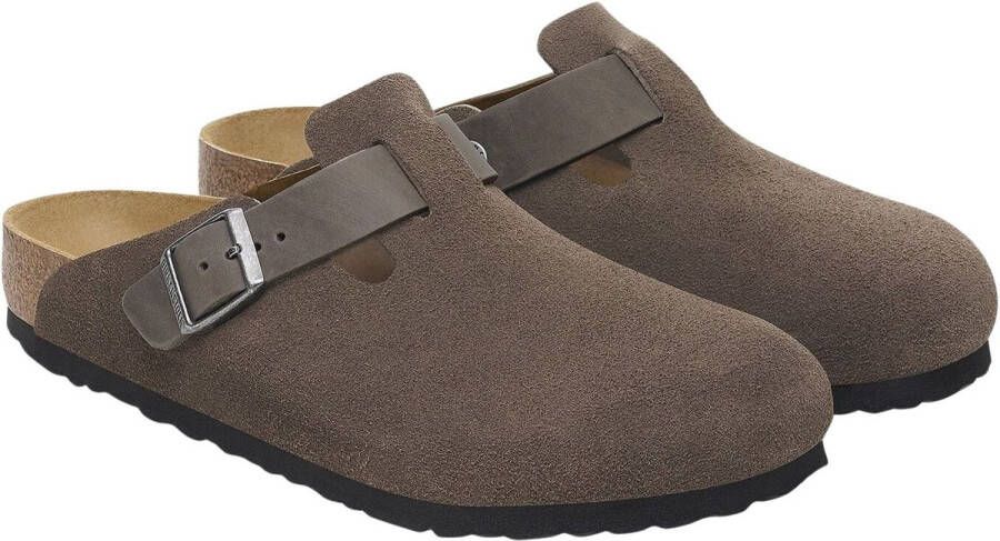 BIRKENSTOCK Instappers Heren Boston Heren Maat: 41 Materiaal: Suède Kleur: Bruin