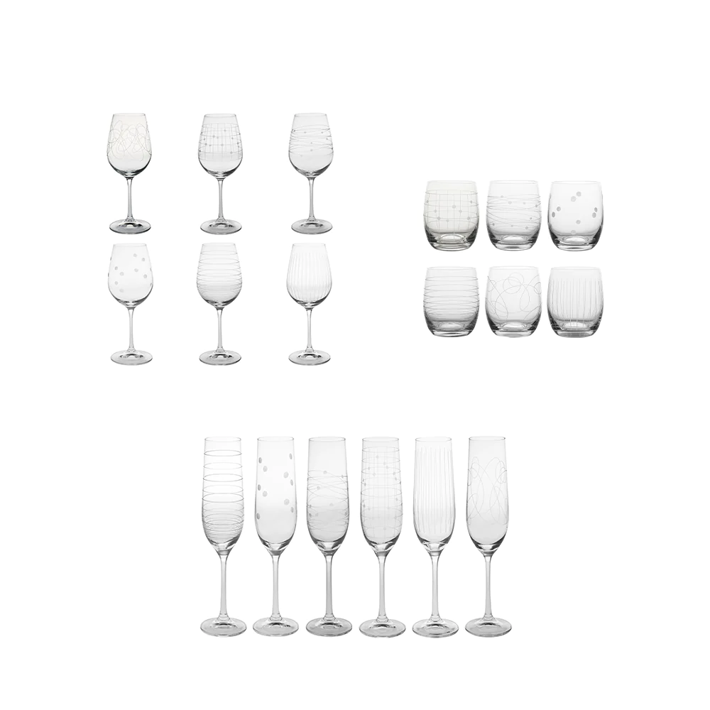 Service de verres 18 pièces Graphik Table passion