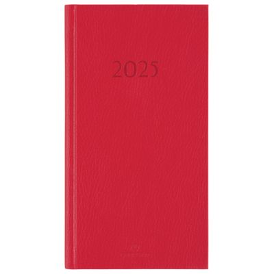 Agenda London - 1 semaine sur 2 pages - 9,5 x 17,5 cm - rouge - Oberthur