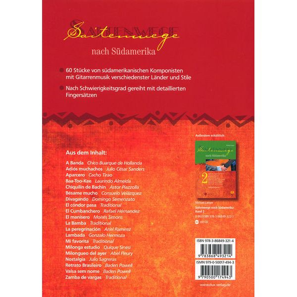Edition Dux Saitenwege Südamerika 1