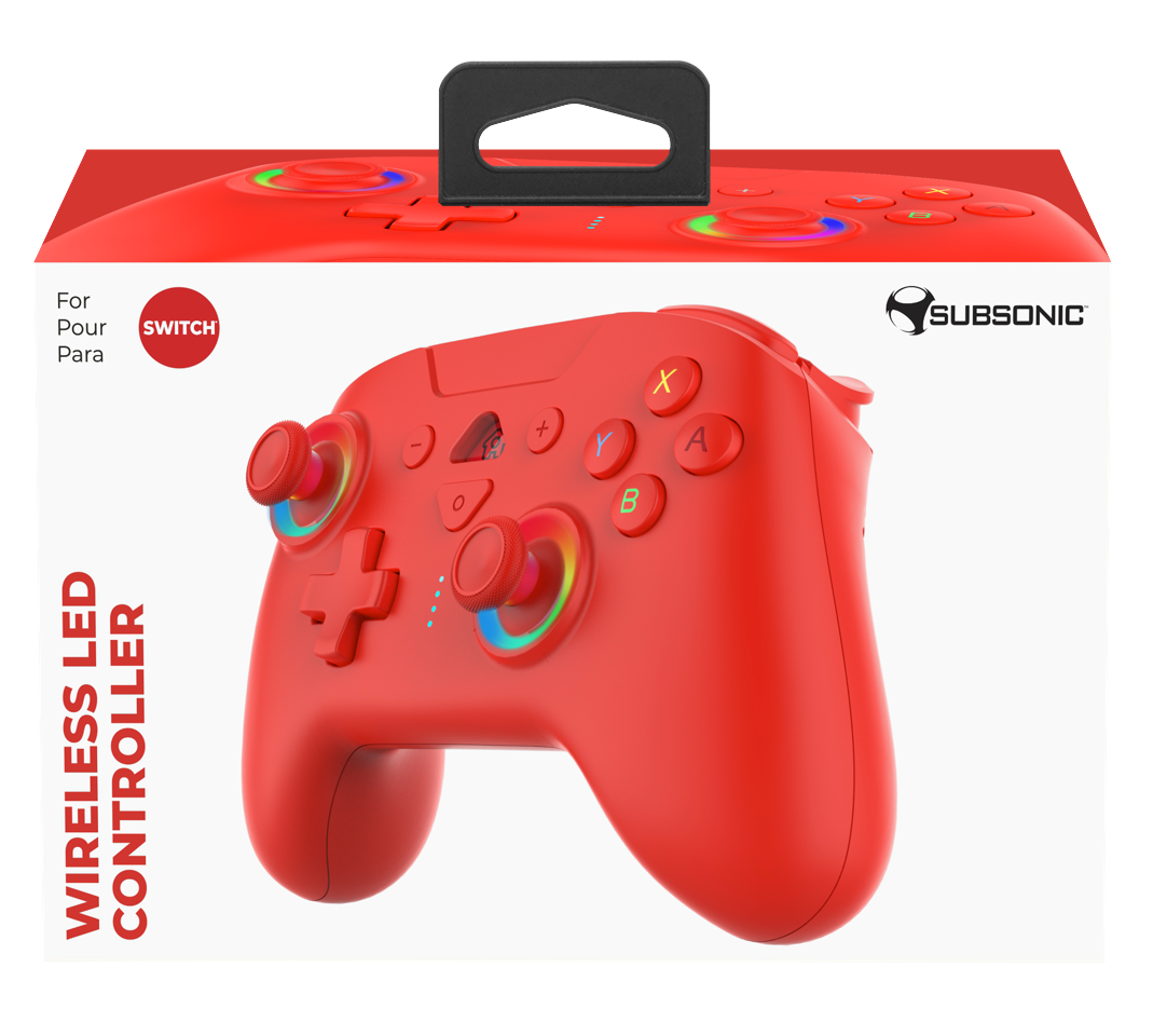 Subsonic Wireless Led Controller Red - Nintendo Switch