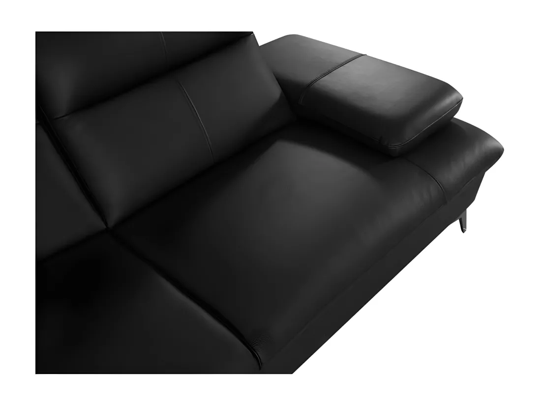 Fauteuil cuir Design avec dossier avance-recul IRIS Noir