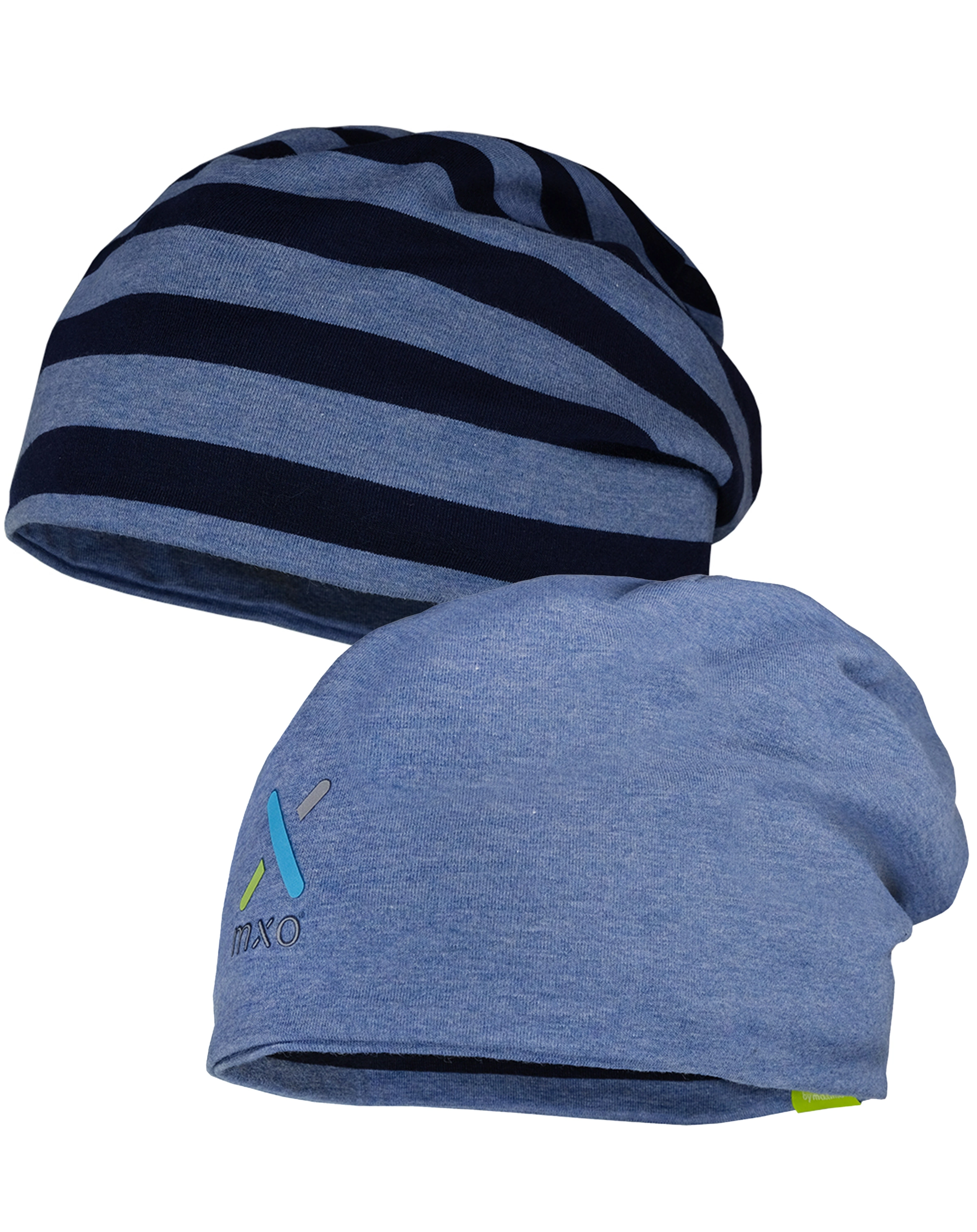 Beanie MXO zum Wenden in jeansblau