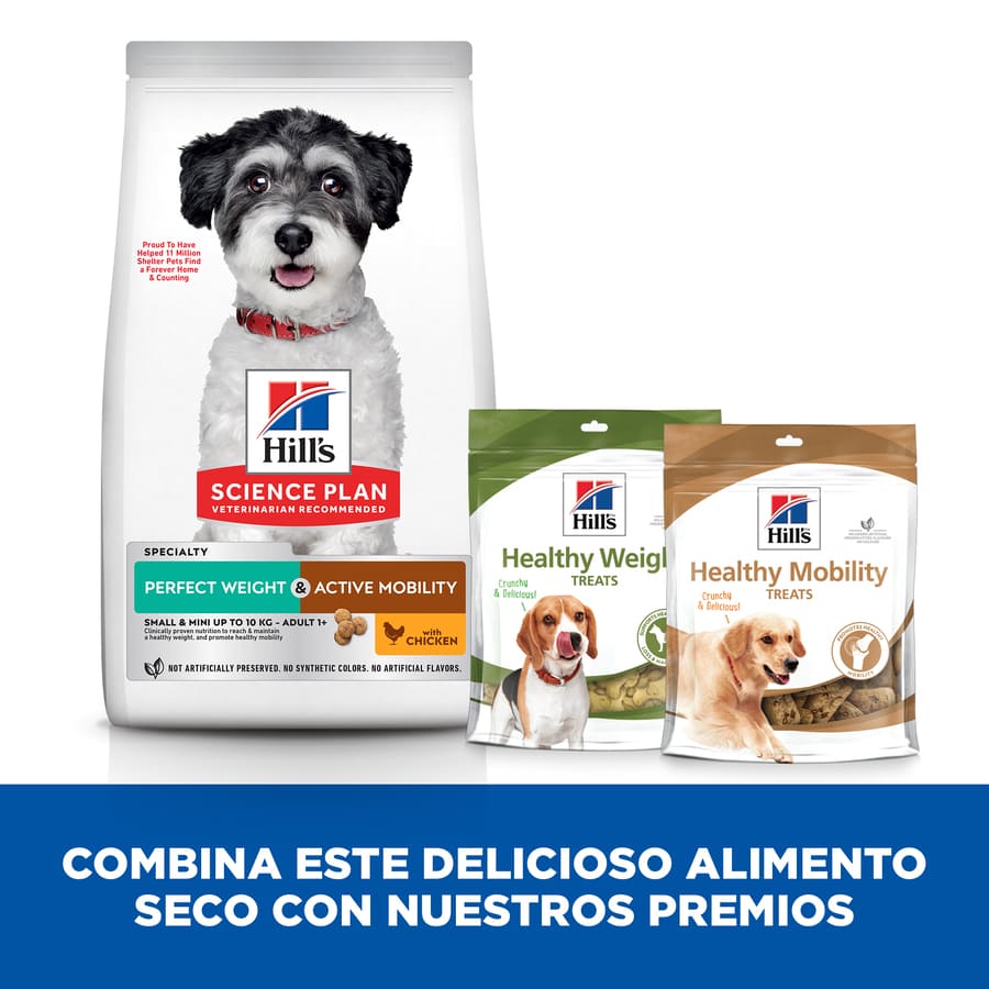 Plano de Ciências Hill's Peso Perfeito e Mobilidade Ativa Pequeno e Mini Frango para cachorros