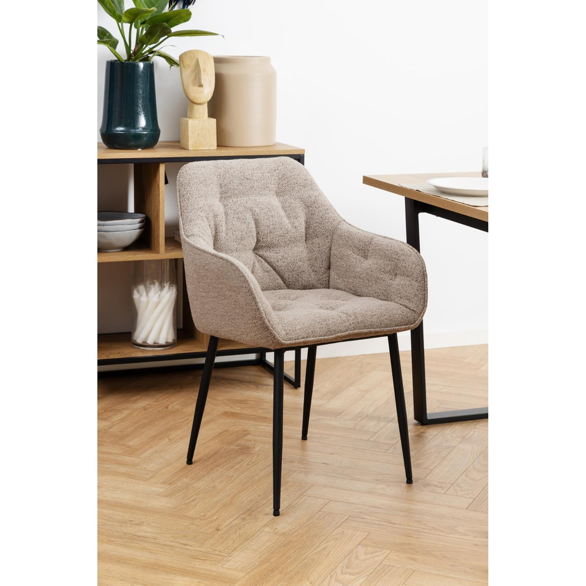 Eetkamerstoel Harstad beige - set van 2