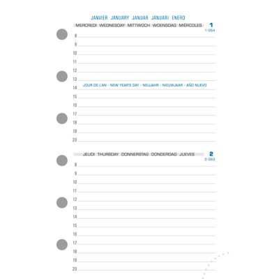 Exacompta Exatime 14 - Recharge pour organiseur - 2 jours par page - 8,1 x 12,6 cm