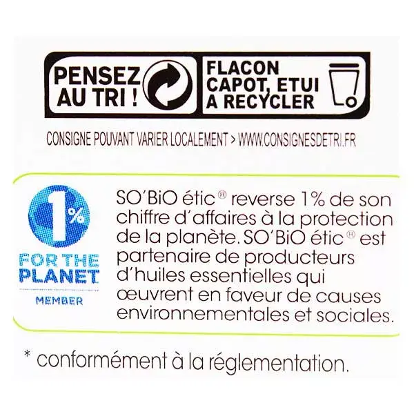 Óleo Essencial de Palmarosa Orgânico So'Bio Étic Aroma 10ml