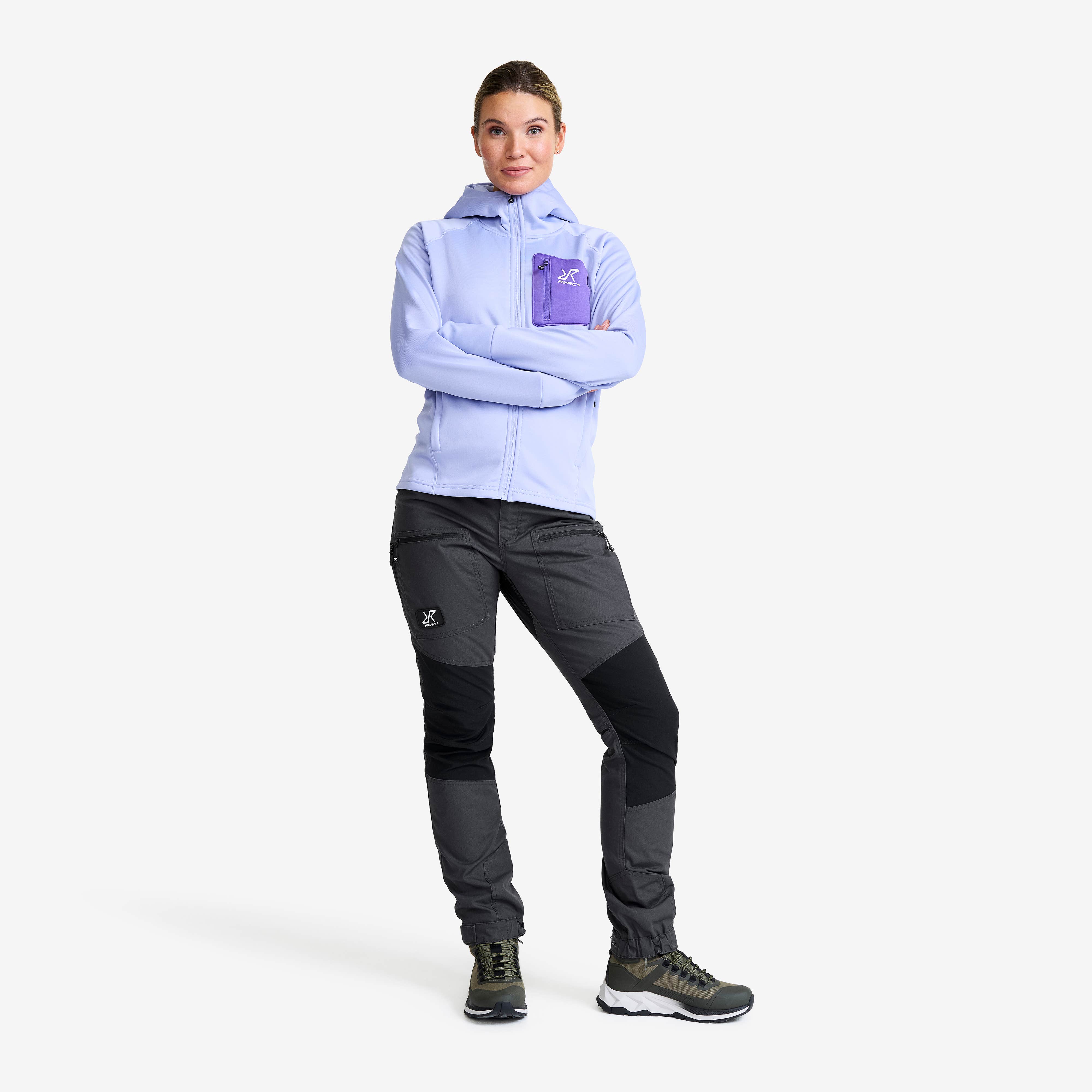 Evolution Stretch Fleece Hoodie Dame Bright Lavender