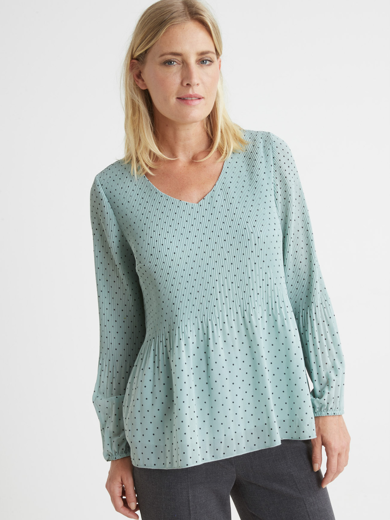 Blouse en voile au plissé permanent