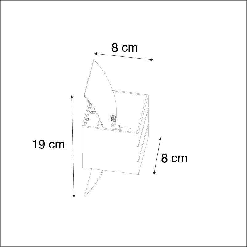 Moderne wandlamp wit met lichteffect - Amy