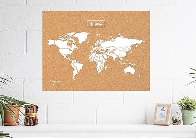 MISS WOOD - CARTE MY WORLD LIEGE NATUREL BLANC L 60 X 45