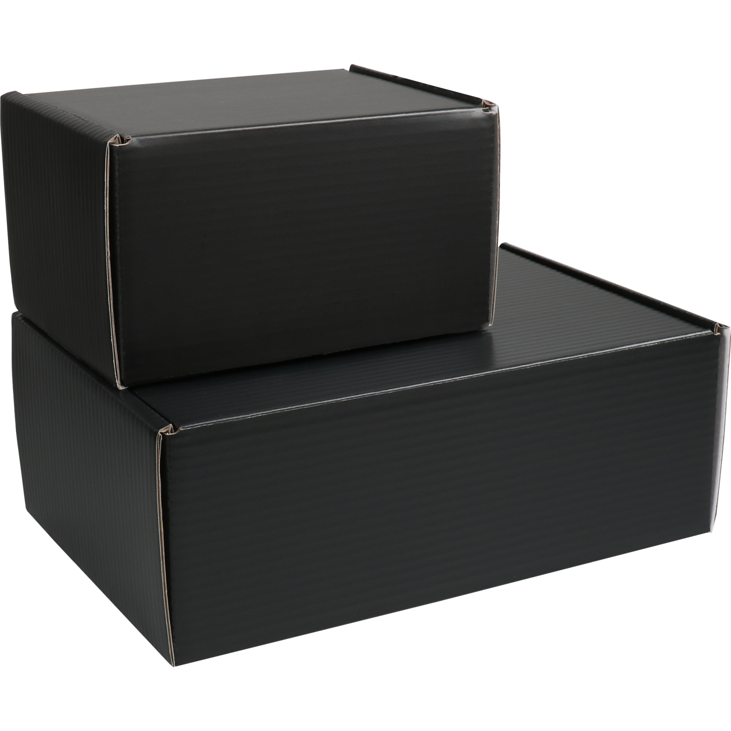 Postpakketdoos, golfkarton, 335x218x123mm, zwart