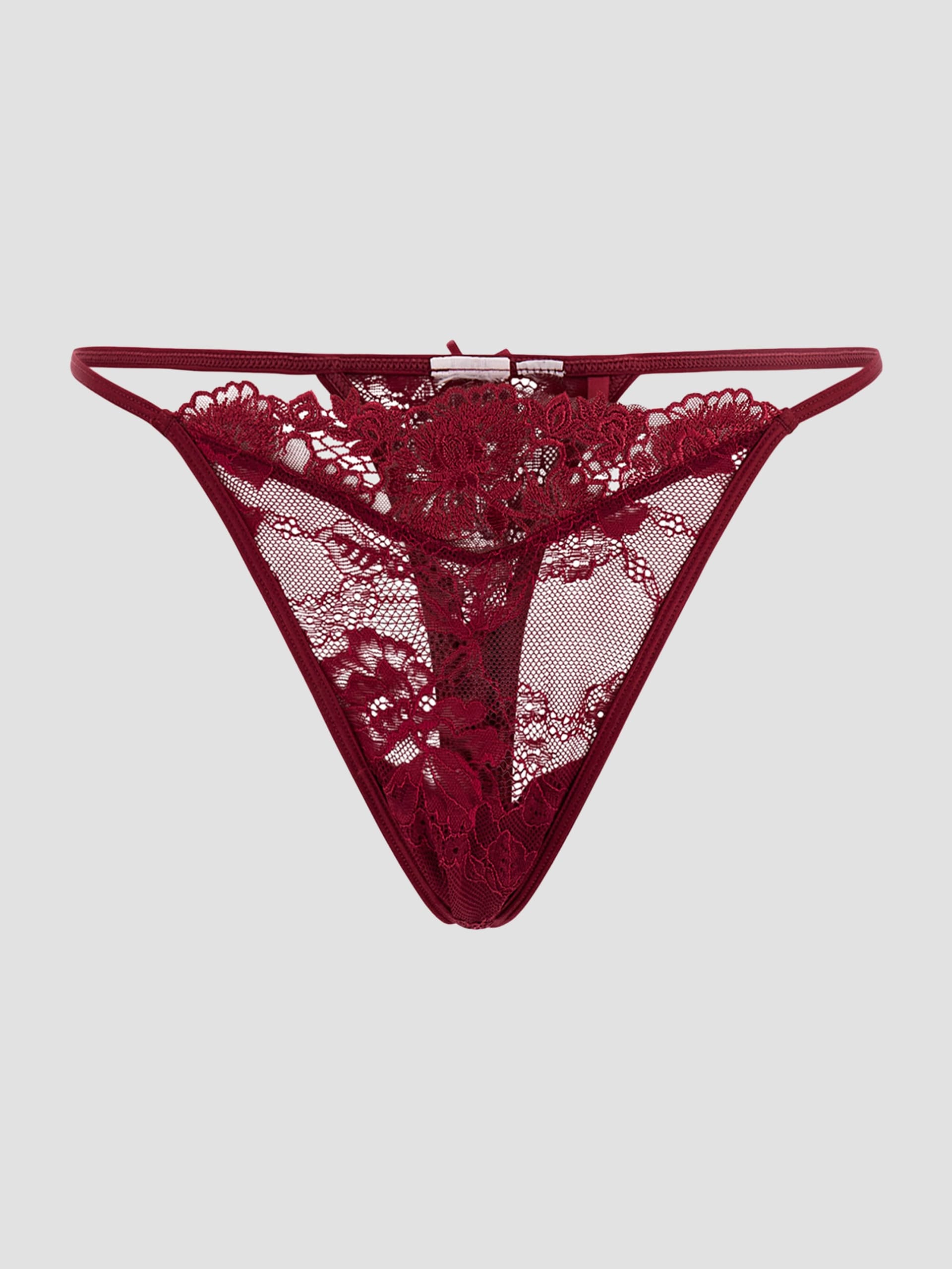 Calcinha fio dental Rebecca com renda floral