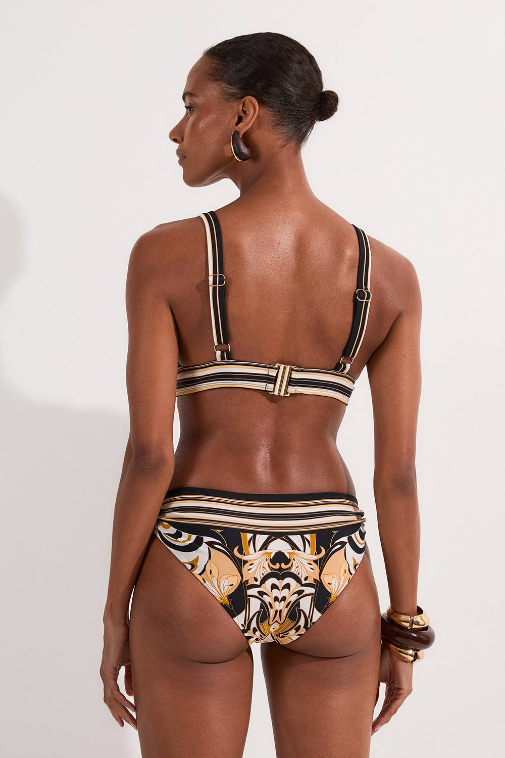 KarenMillen Haut De Bikini À Imprimé Abstrait Avec Détails De Finition