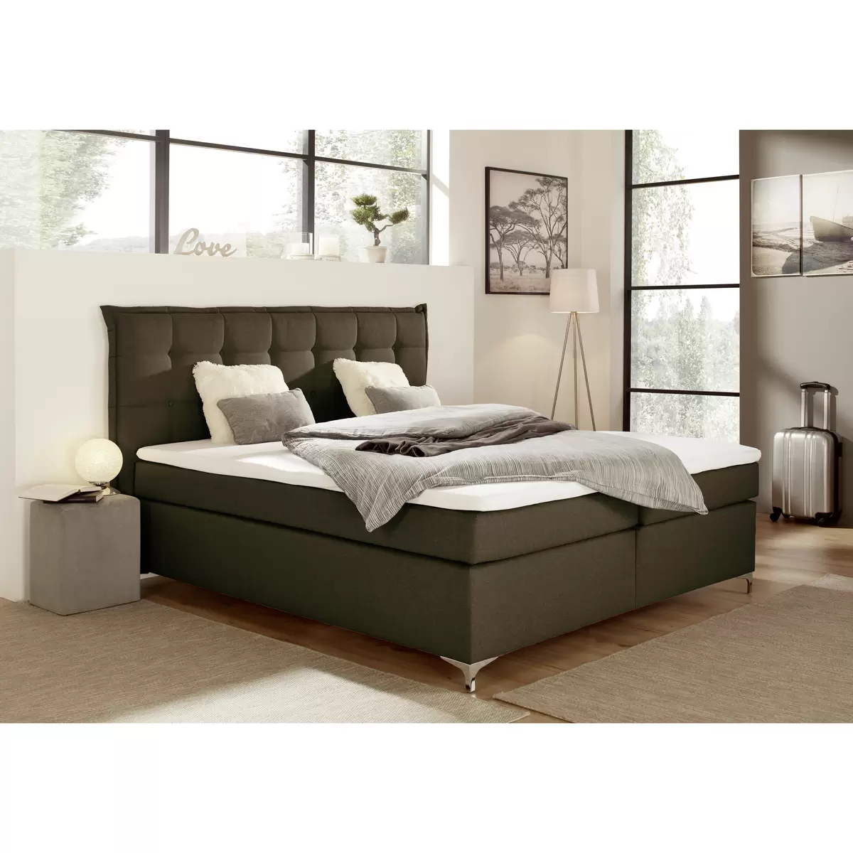 Boxspringbett Fabio 180 x 200 Braun