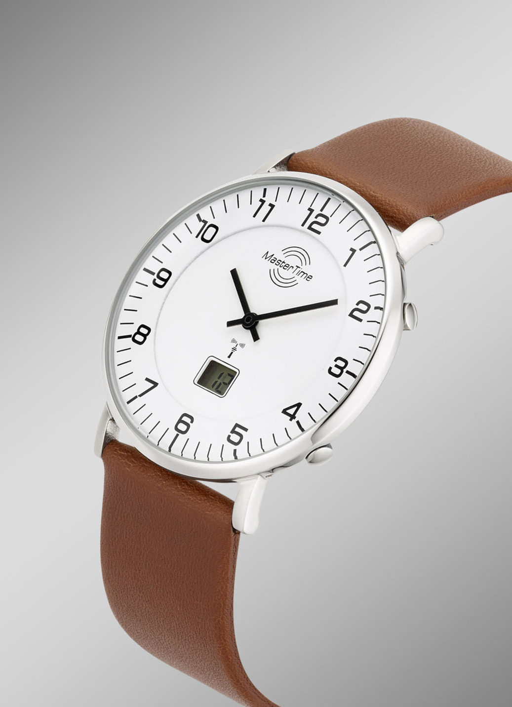 Master Time Funk-Herrenuhr mit Lederarmband