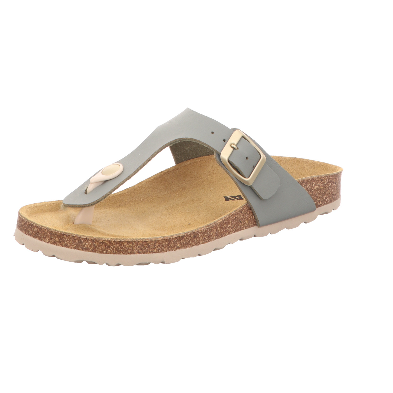 SCHUH OKAY Damen-Pantolette Oliv-Grün