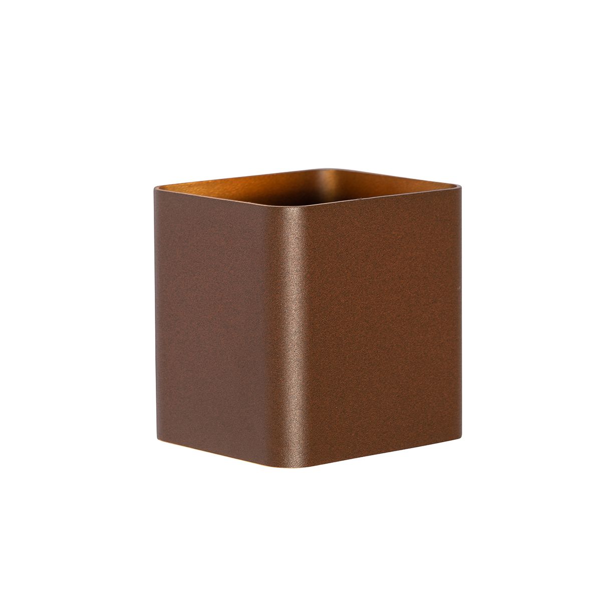 Moderne wandlamp roestbruin incl. LED IP54 vierkant - Evi
